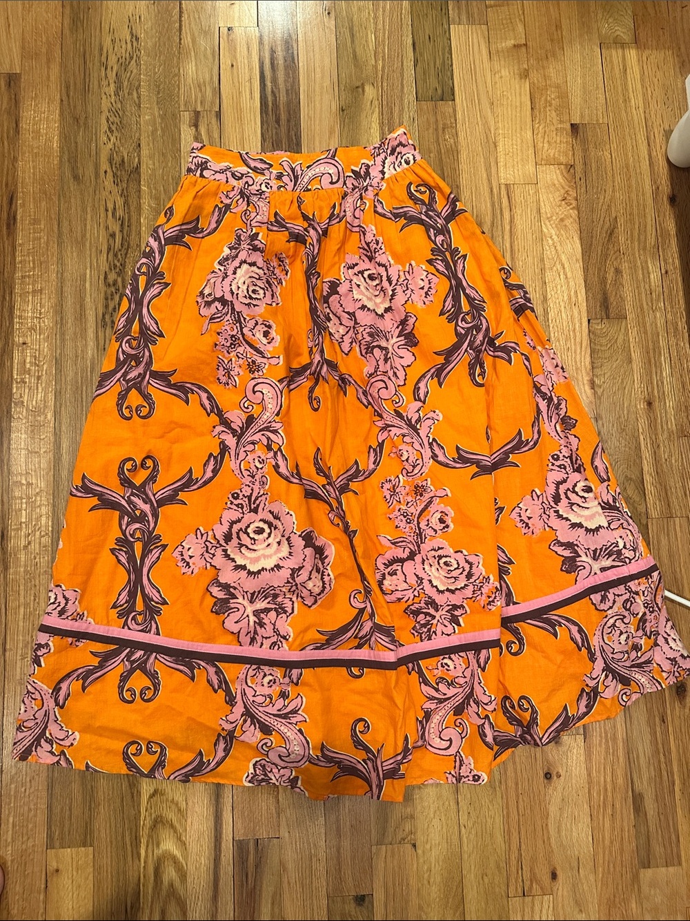 Ro’s Garden Floral Midi Skirt